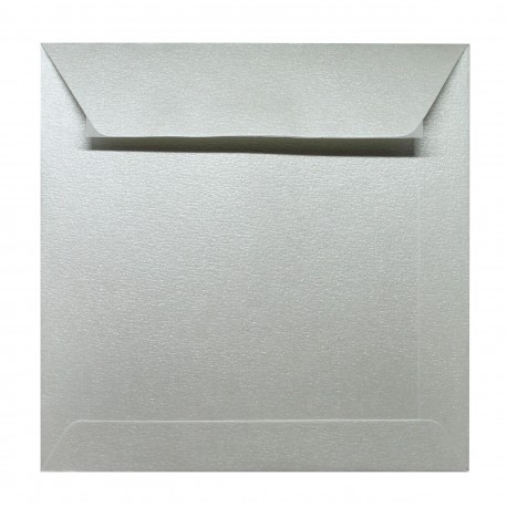 Set de 25 enveloppes 14x14 - Rose blanche givrée (iridescent) -  Amazing-Paper